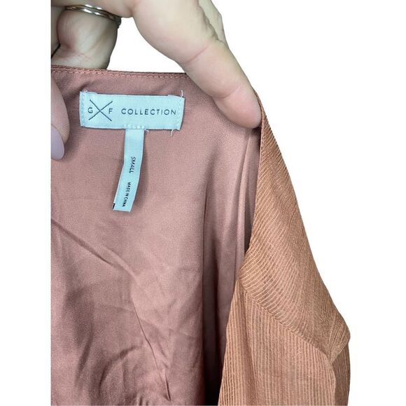 GF Collection Silk Like Mauve Blouse - Picture 6 of 7